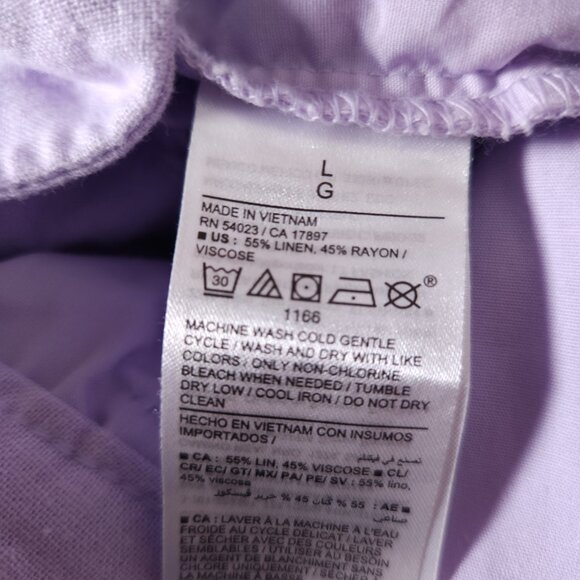 Old Navy Womens Extra High Rise Taylor Wide Leg Pants Large Linen Blend Trouser - Picture 13 of 15